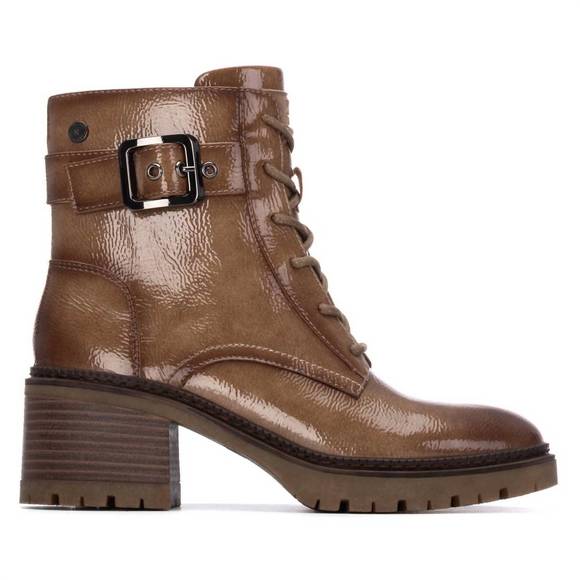 NEW XTI women's 144275 heeled booties in beige